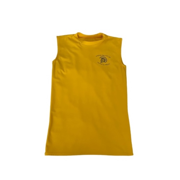 Game Gear Teen Junior LG Yellow Athletic Sleeveless T-shirt Compression Tank Top - Picture 2 of 9